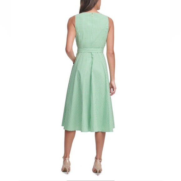 TOMMY Hilfiger Cotton Gingham fit & flare dress size 4 - Picture 2 of 12